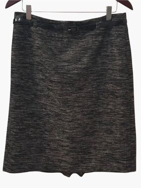 Ann Taylor Marled Tweed Belted Suit Skirt